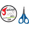 Шнур DAIWA J-Braid Grand X8E-W/SC 135м 0,13мм Island Blue + ножницы 40002626